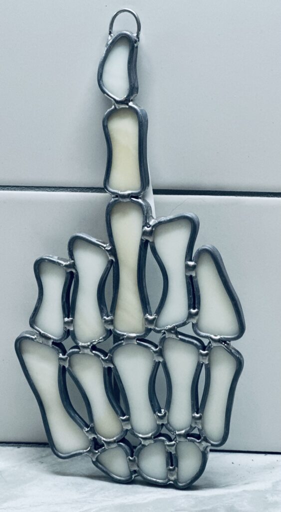 Skeleton finger suncatcher