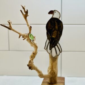Eagle in a tree on walnut